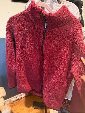 Victoria's Secret PINK Deep Berry Sherpa Jacket